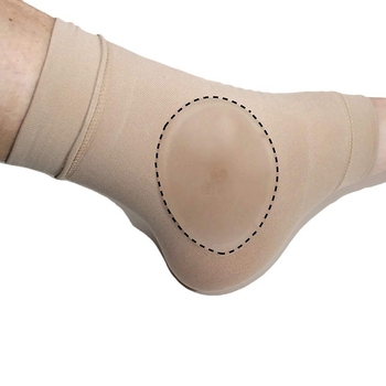 Κάλυμμα φτέρνας από σιλικόνη με γέλη, Μοντέλο B-062 Round, για αθλητικά παπούτσια, όλες οι εποχές.