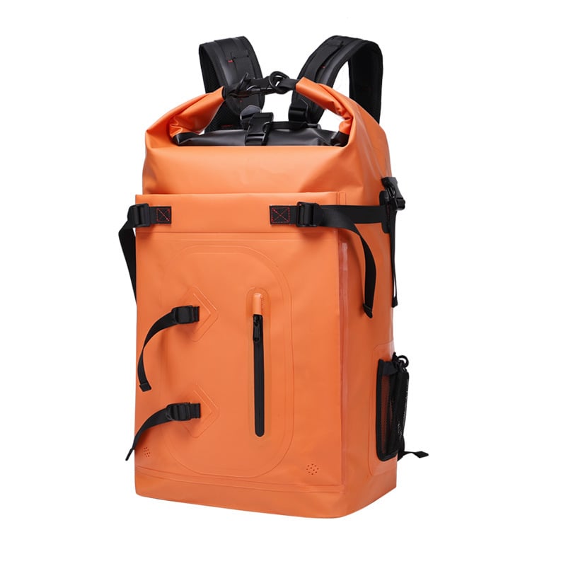 Vanjska vodena torba s višeslojnom dizajnom, kapacitet 40L, PVC materijal, poliester tkanina, unisex, jednostavan stil, otisnuto logo, pogodna za rekreaciju, plažu, kampiranje, planinarenje, rafting, plivanje i ronjenje