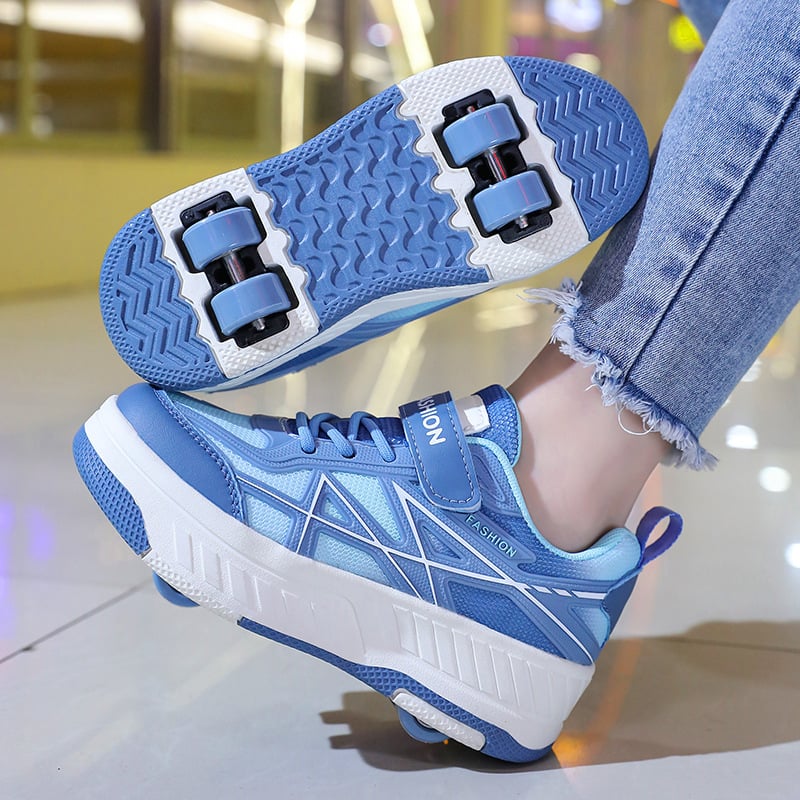 Yitu dječje tenisice s četiri kotača – Heelys, PU kotači, prozračnost, LED svjetla