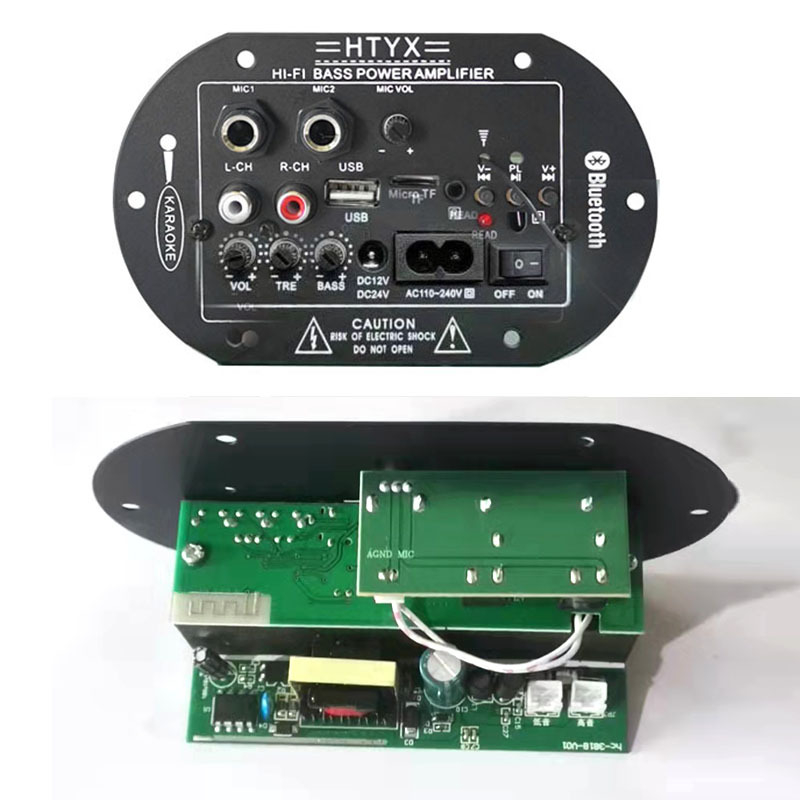 Autós audio vezérlőpanel - Bluetooth, USB, memória kártya, szubwoofer, 30W erősítő