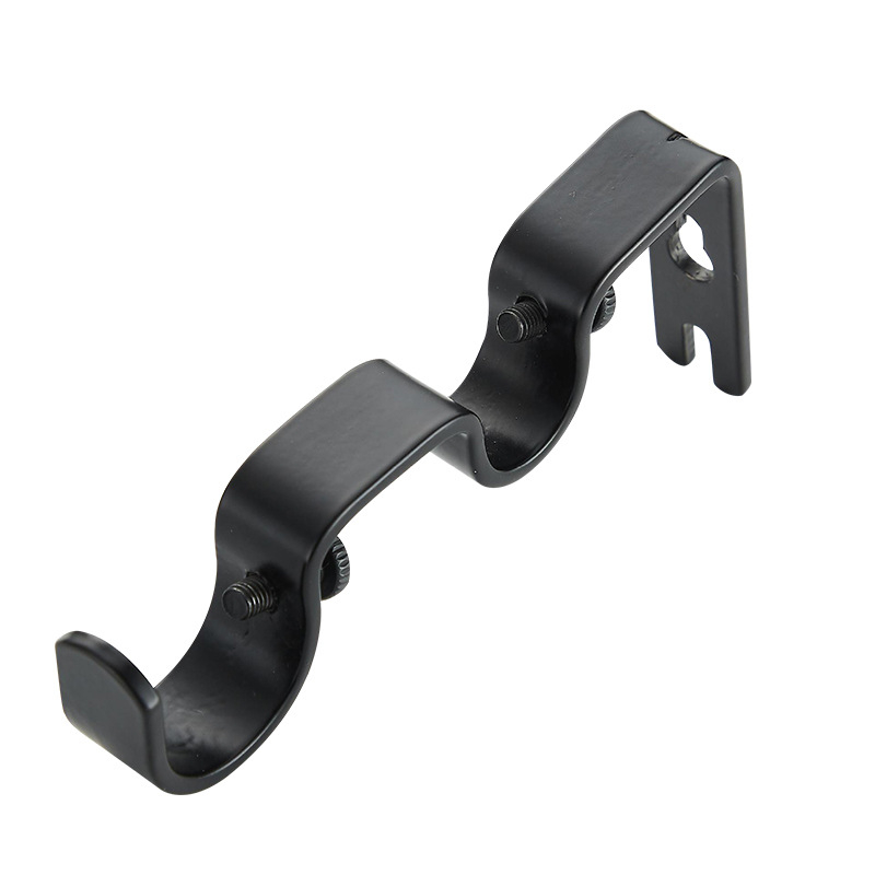 Függönyrúd tartó – dupla görbe, vasból, modern, minimalist stílus, minden függönytípushoz