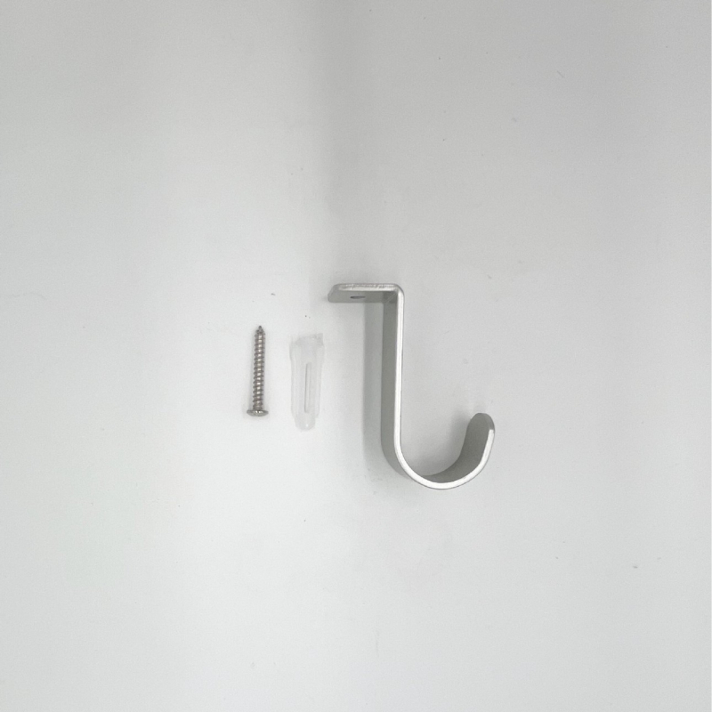 Függönyrúd tartó – dupla görbe, vasból, modern, minimalist stílus, minden függönytípushoz