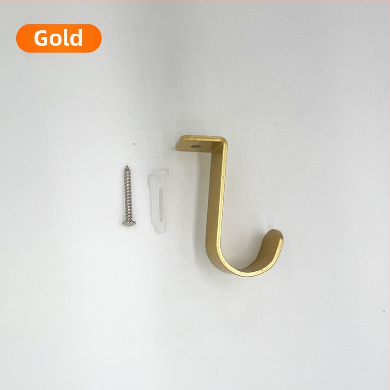 Držiak na závesový rod – dvojito zakrivený, kov, moderný minimalistický štýl, vhodný pre všetky typy závesov