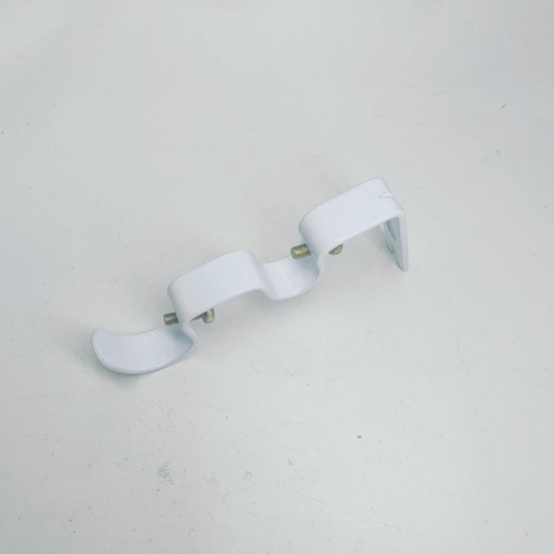 Függönyrúd tartó – dupla görbe, vasból, modern, minimalist stílus, minden függönytípushoz