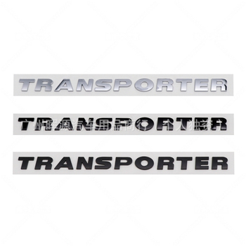 VW Transporter logotip, bočna naljepnica za doradu karoserije, elektroplatinirani logotip na stražnjem prtljažniku