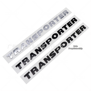 VW Transporter logotip, bočna naljepnica za doradu karoserije, elektroplatinirani logotip na stražnjem prtljažniku