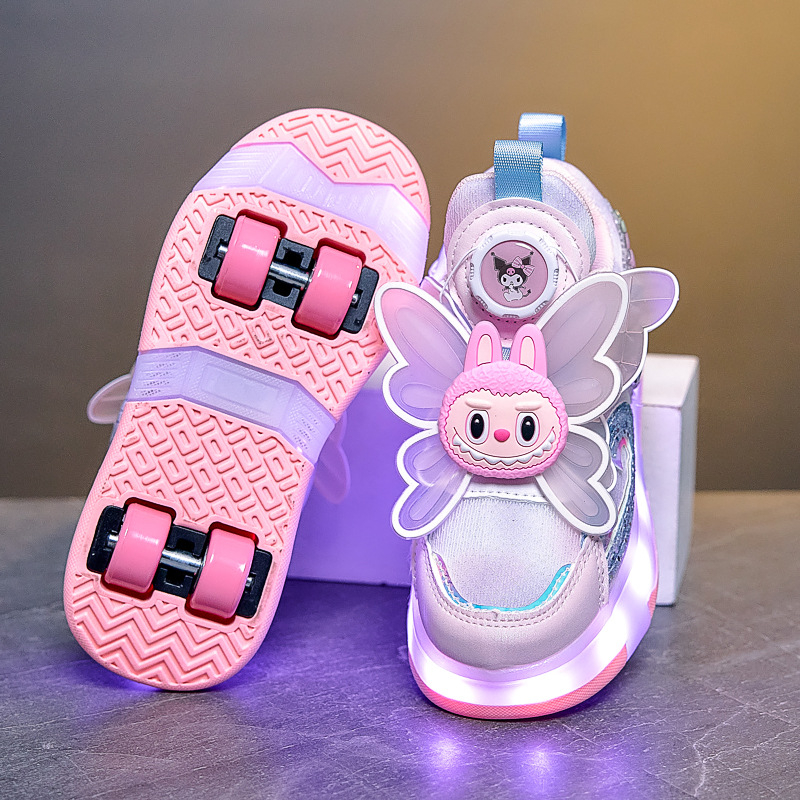 Rolarske tenisice za djevojčice - s dva PU kotača, Beautiful danqing Heelys