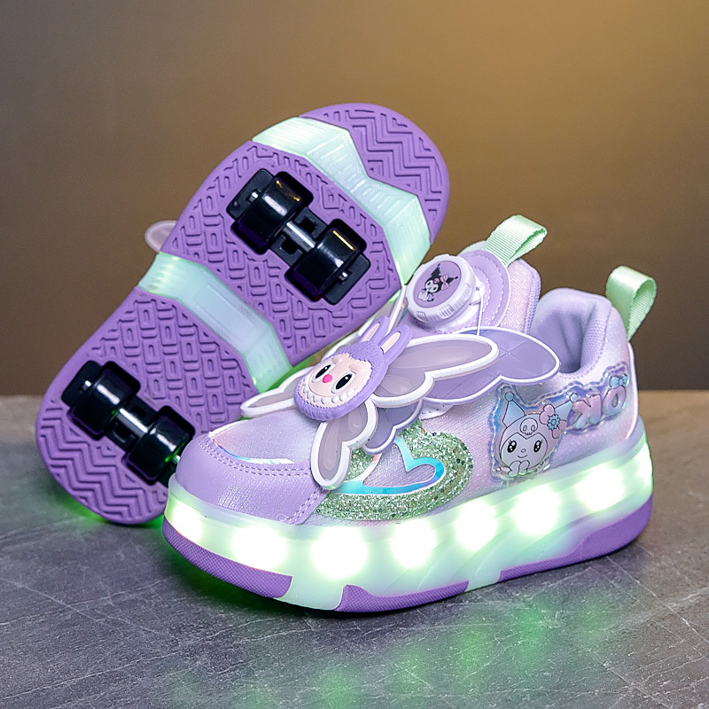 Rolarske tenisice za djevojčice - s dva PU kotača, Beautiful danqing Heelys