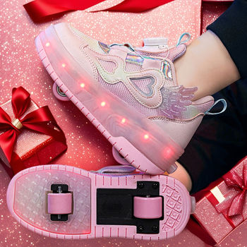 Heelys tenisice za djevojčice, dvostruki kotač, PU kotači, brend Beautiful Danqing, ovlaštena privatna marka