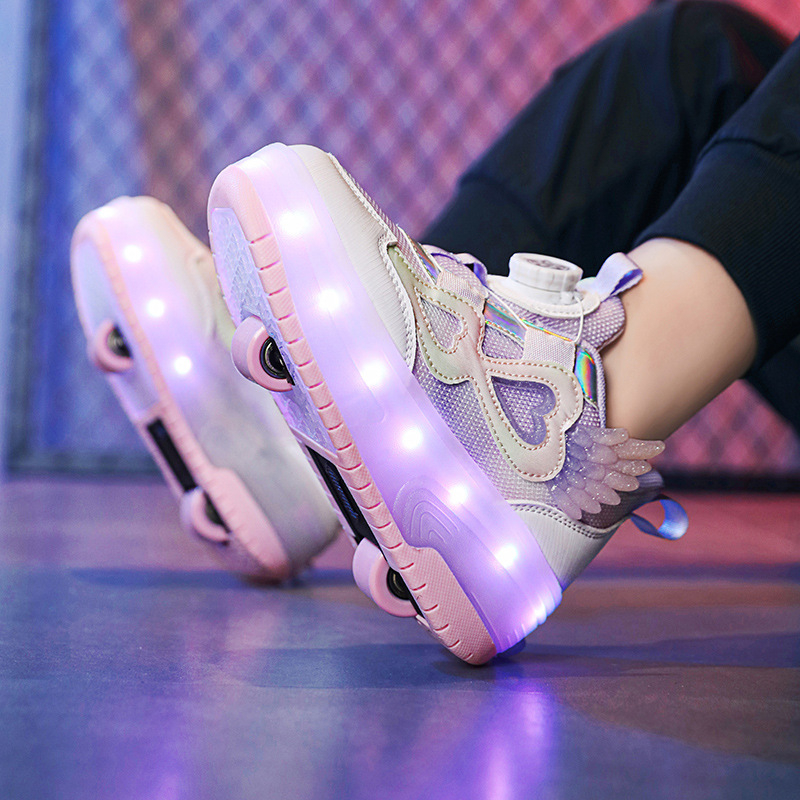 Heelys tenisice za djevojčice, dvostruki kotač, PU kotači, brend Beautiful Danqing, ovlaštena privatna marka