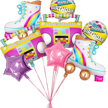 Accesoriu pentru amenajarea sălii — decorațiuni cu baloane din folie de aluminiu pentru zile de naștere, stil festiv