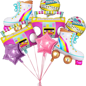 Accesoriu pentru amenajarea sălii — decorațiuni cu baloane din folie de aluminiu pentru zile de naștere, stil festiv