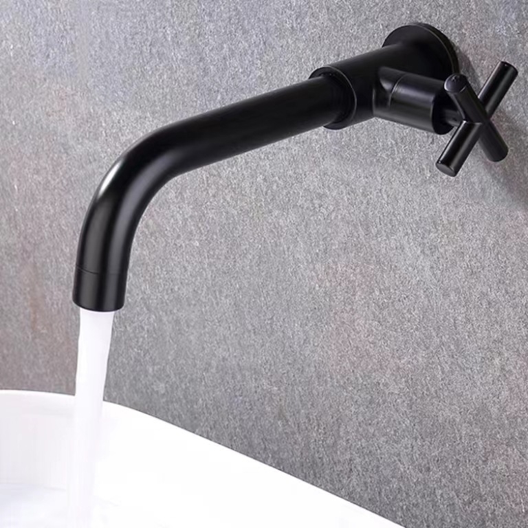 Zidni bakreni slavina za umivaonik/mop, europski stil, brzo otvaranje, 0–90°C, 1.6 MPa, cijelo bakreno jezgro ventila