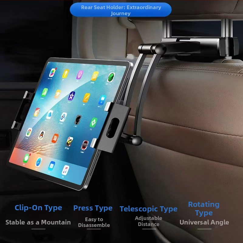 Držiak na tabletu alebo telefón do auta, pre zadné sedadlo, vysúvateľný, otočný o 360°, skladateľný, model PB-45B