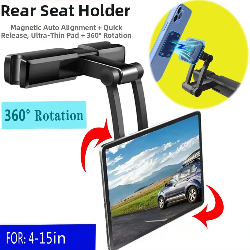 Držiak na tabletu alebo telefón do auta, pre zadné sedadlo, vysúvateľný, otočný o 360°, skladateľný, model PB-45B