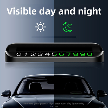 Automobilová dočasná parkovacia tabuľka s vlastným logom, plast, model V4, tlač loga k dispozícii, skrytý typ