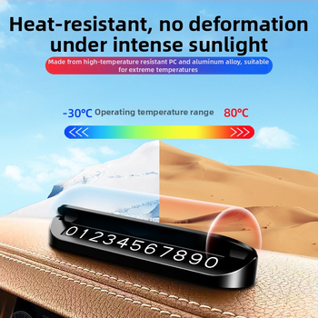 Automobilová dočasná parkovacia tabuľka s vlastným logom, plast, model V4, tlač loga k dispozícii, skrytý typ