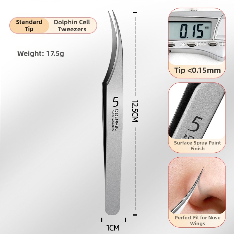 Sada nástrojov na akné z nehrdzavejúcej ocele: klipsy na čierne bodky a ihly na akné