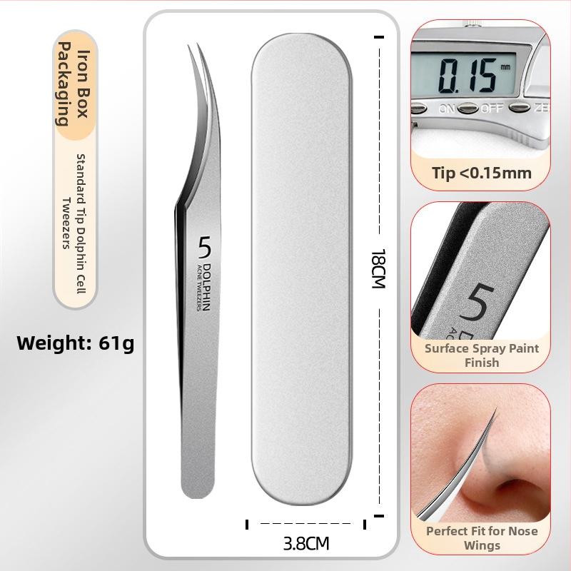 Sada nástrojov na akné z nehrdzavejúcej ocele: klipsy na čierne bodky a ihly na akné