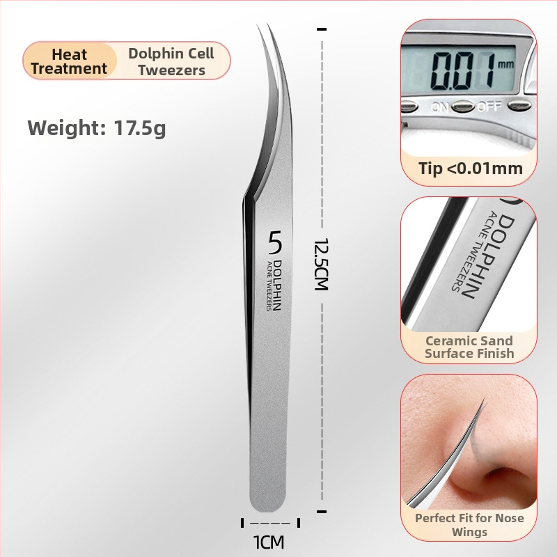 Sada nástrojov na akné z nehrdzavejúcej ocele: klipsy na čierne bodky a ihly na akné