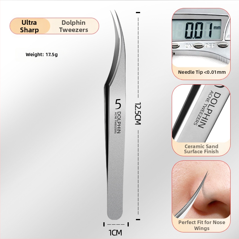 Sada nástrojov na akné z nehrdzavejúcej ocele: klipsy na čierne bodky a ihly na akné