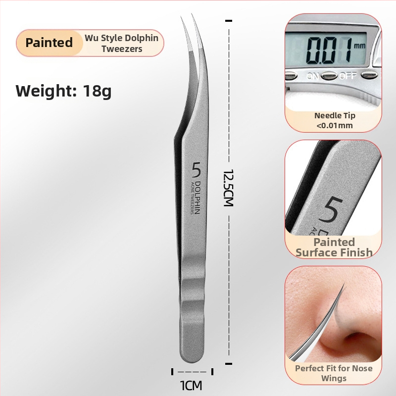 Sada nástrojov na akné z nehrdzavejúcej ocele: klipsy na čierne bodky a ihly na akné