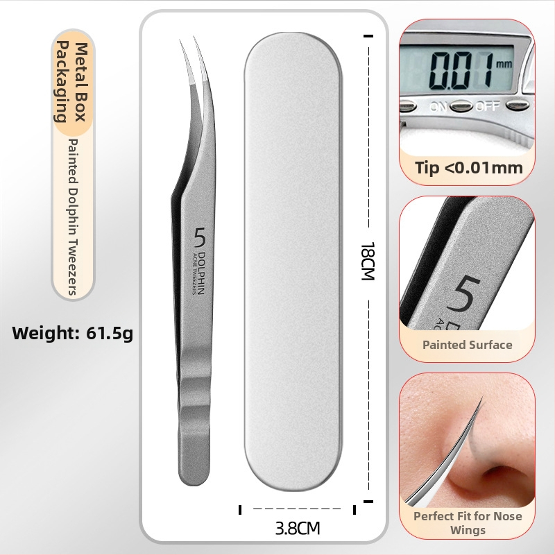 Sada nástrojov na akné z nehrdzavejúcej ocele: klipsy na čierne bodky a ihly na akné