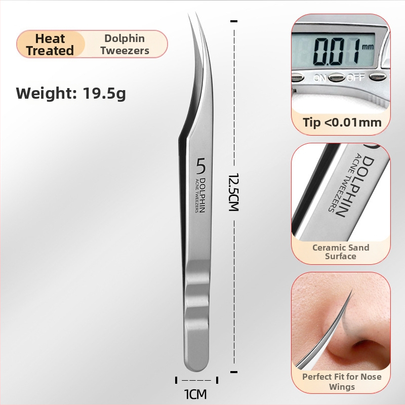 Sada nástrojov na akné z nehrdzavejúcej ocele: klipsy na čierne bodky a ihly na akné