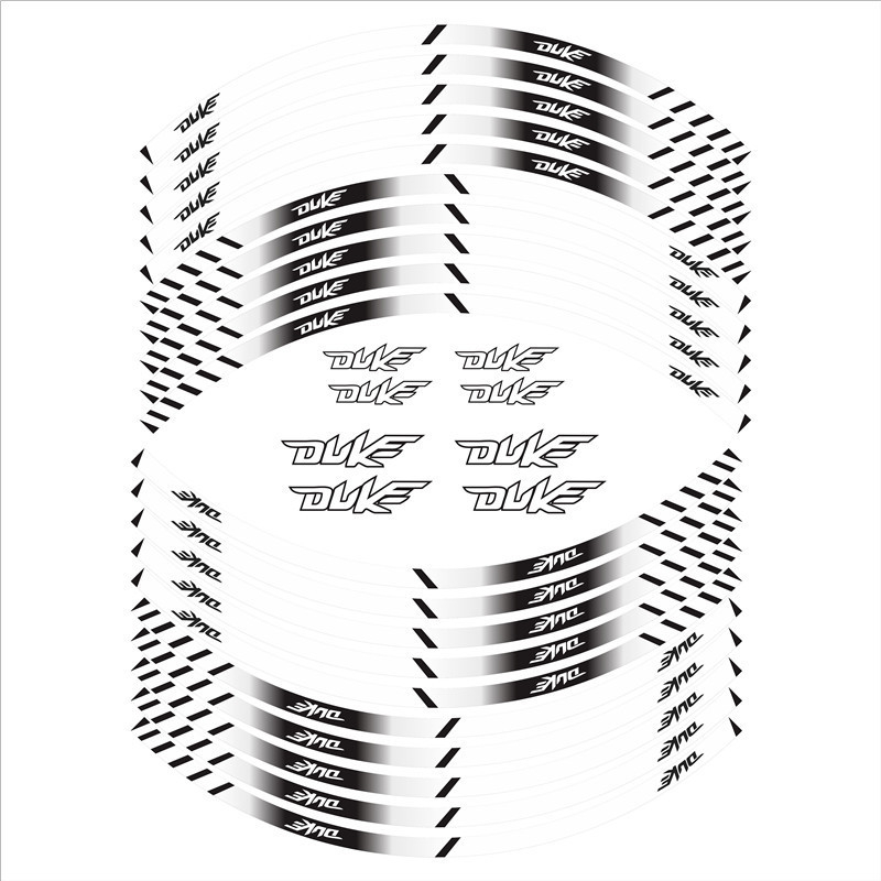 Motociklističke naljepnice s reflektirajućim elementima za središte kotača i felne; ljepilo za primjenu; Materijal: naljepnica; Tip: karoserijske naljepnice