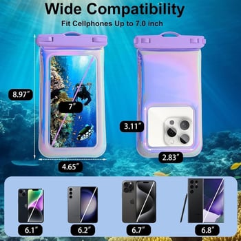 Vodootporna torbica za telefon, TPU, kapitet 7,5 inča, univerzalni stil, za ronjenje, plažu i vanjsku upotrebu