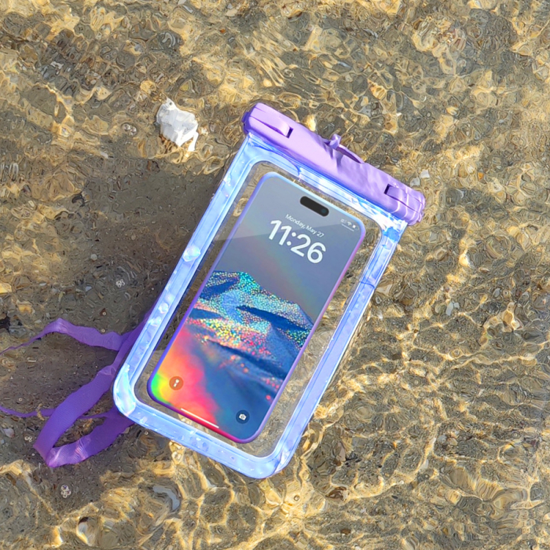 Vodootporna torbica za telefon s prelivenim bojama i PVC, kompatibilna s dodirnim zaslonom, za plivanje i ronjenje