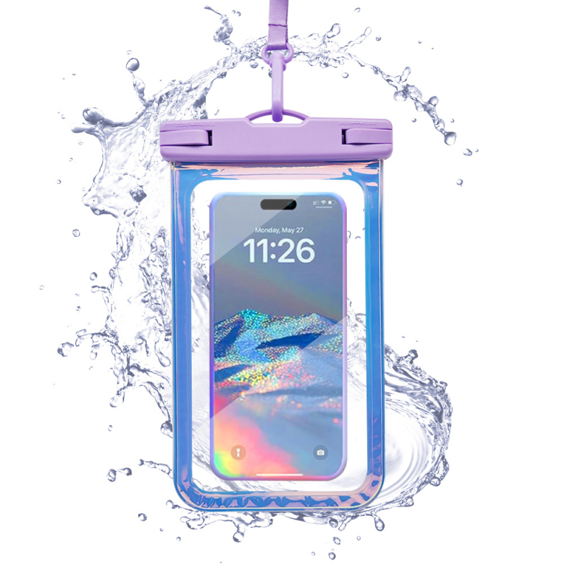 Vodootporna torbica za telefon s prelivenim bojama i PVC, kompatibilna s dodirnim zaslonom, za plivanje i ronjenje