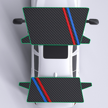 Auto sjenilo za polovicu tijela, aluminijska folija, ugradnja klikom, za prednji dio