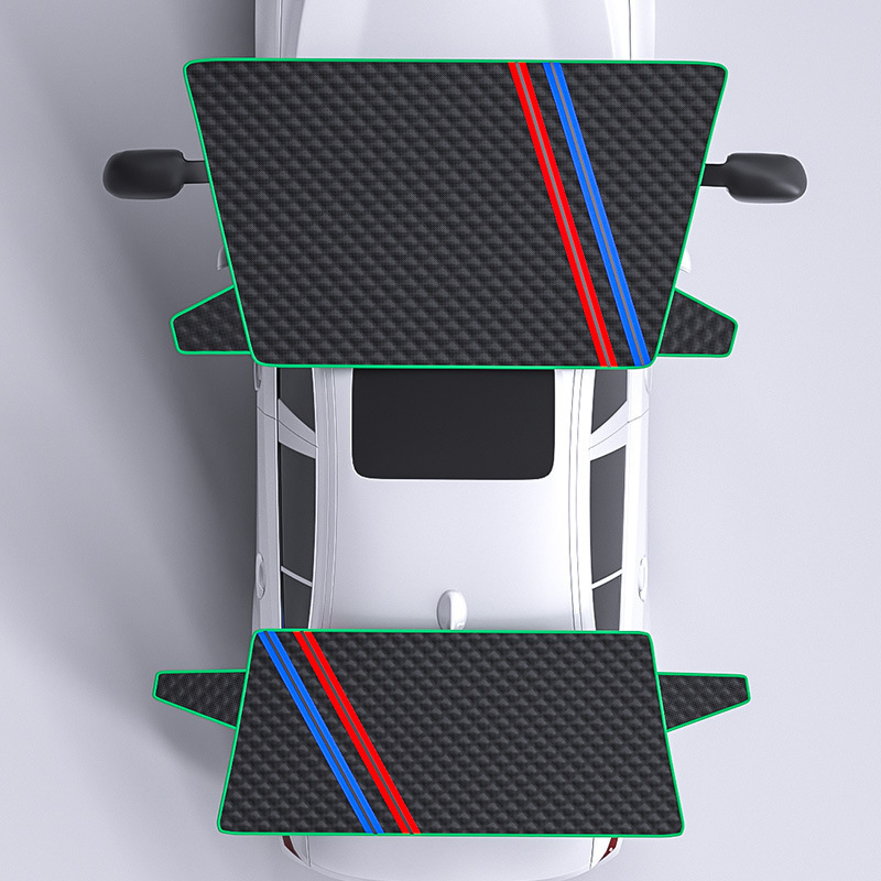Auto sjenilo za polovicu tijela, aluminijska folija, ugradnja klikom, za prednji dio
