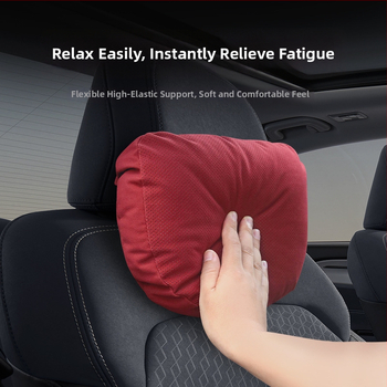 Tesla-kompatibilná opierka hlavy a bedrovej opierky do auta – umelý plyš, výplň hodvábny bavlna, celoročný štýl, jednoduchý dizajn