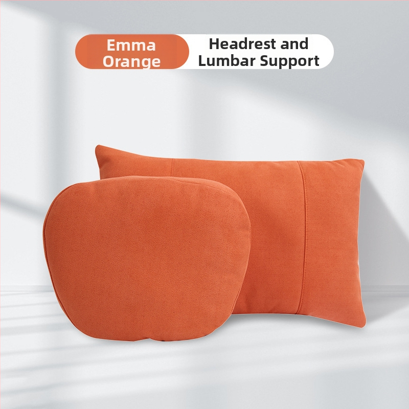 Tesla-kompatibilná opierka hlavy a bedrovej opierky do auta – umelý plyš, výplň hodvábny bavlna, celoročný štýl, jednoduchý dizajn