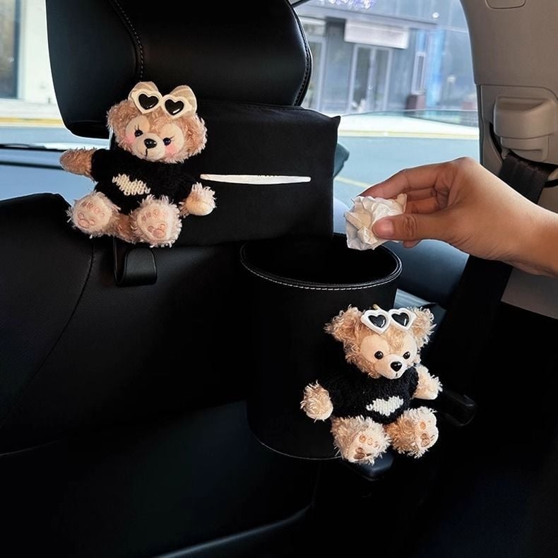 Κουτί χαρτοπετσετών αυτοκινήτου από βελούδο, κρεμάμενο δοχείο για χαρτοπετσέτες με ηλιοπροστασία