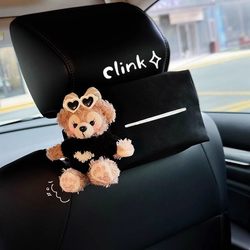 Κουτί χαρτοπετσετών αυτοκινήτου από βελούδο, κρεμάμενο δοχείο για χαρτοπετσέτες με ηλιοπροστασία