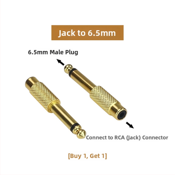 3.5mm/6.5mm Lotus Head adapter za audio opremu – zvučnike, mikrofone, pojačala i mikserima