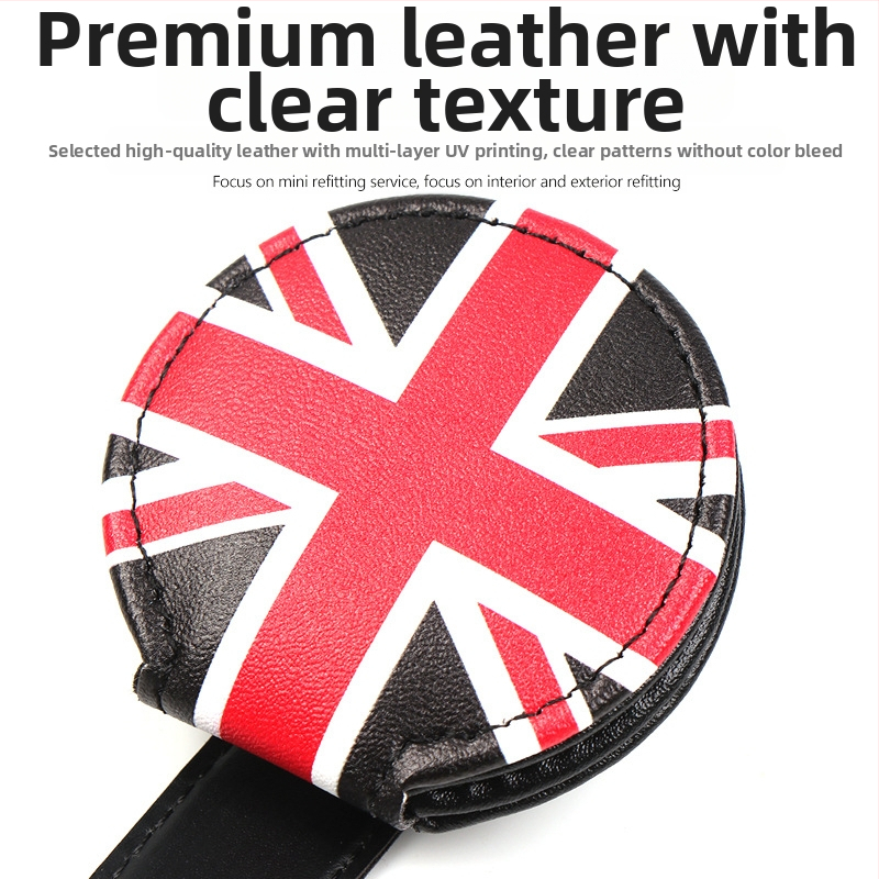 Klip na okuliare pre slnečný vizor auta, PU koža, kompatibilný s BMW Mini