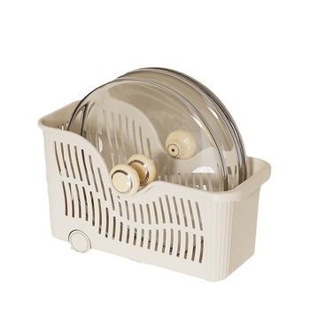 Кошница за съхранение на кухненски съдове и вещи, PP материал, Nordic стил, модел xh00287, с колела