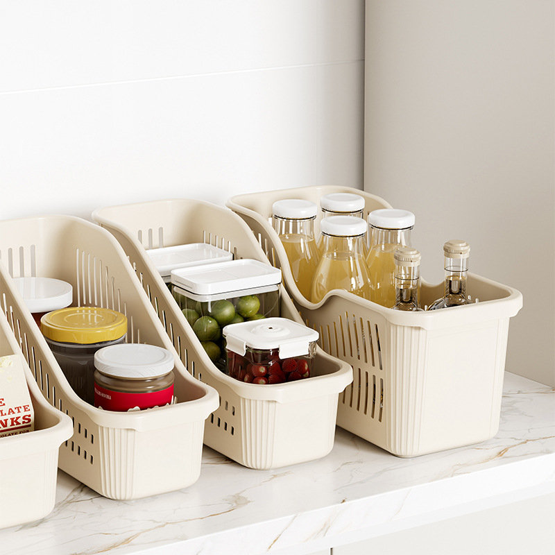 Кошница за съхранение на кухненски съдове и вещи, PP материал, Nordic стил, модел xh00287, с колела