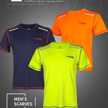 Steka tričko na stolný tenis na tréning, okrúhly výstrih, rýchloschnúce, priedušné, 100% polyester