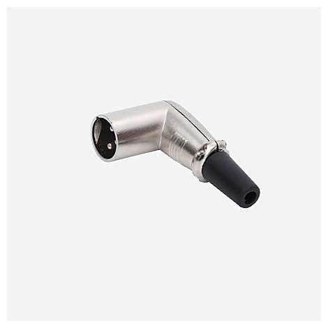 Wanda XLR mikrofonski priključak s 90° zavojem, 3 pina, za audio i video, naponski raspon 50–440V