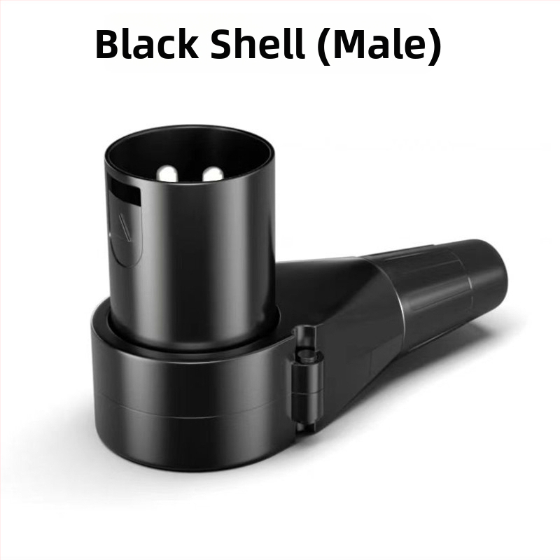 Wanda XLR mikrofonski priključak s 90° zavojem, 3 pina, za audio i video, naponski raspon 50–440V