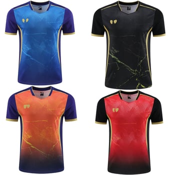 Unisex set stolného tenisu, rýchloschnúci krátky rukáv, zmes polyestru, vhodný pre všetky ročné obdobia