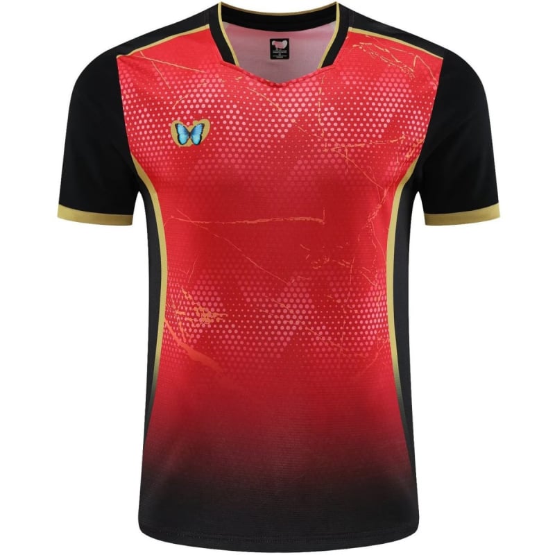 Unisex set stolného tenisu, rýchloschnúci krátky rukáv, zmes polyestru, vhodný pre všetky ročné obdobia