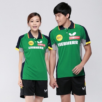 Majica za trening stolnog tenisa, unisex, s polo ovratnikom, kratkih rukava, brzo se suši, 100% poliester