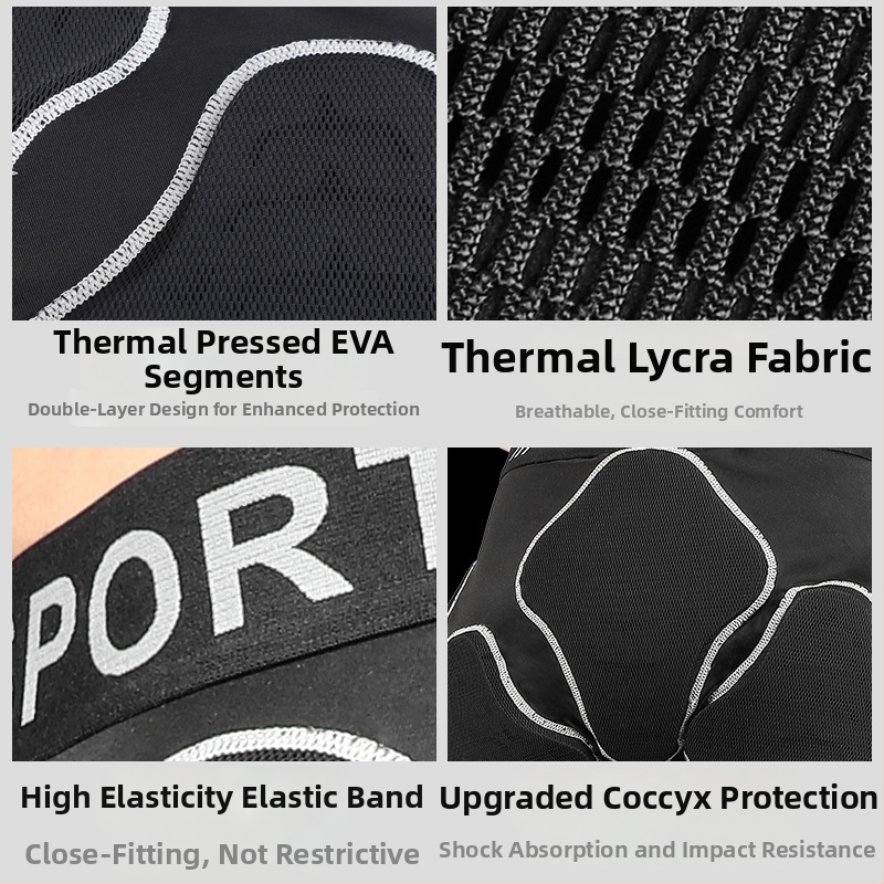 Outdoor lyžiarske nohavice s ochranou bokov - tlmenie nárazov, priedušné; materiál Lycra-Rubber-EVA; zima; unisex; pre cyklistiku a zimné športy