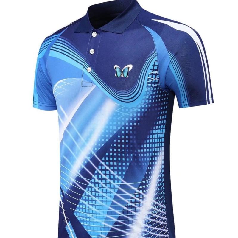 Oblečenie na stolný tenis s krátkym rukávom, unisex, rýchloschnúce, polyestrová zmes, 100% polyester